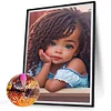 Diamond Painting -DIY Round Drill Little Girl and Animal