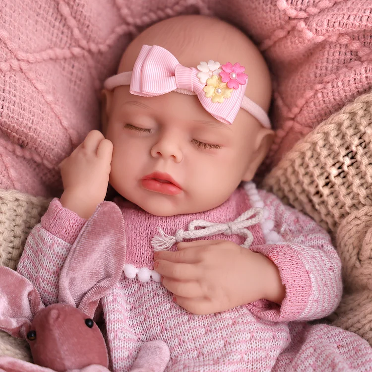 Babeside Lucy 16" Realistic Silicone Sleeping Baby Little Infant Girl Healing the Heart