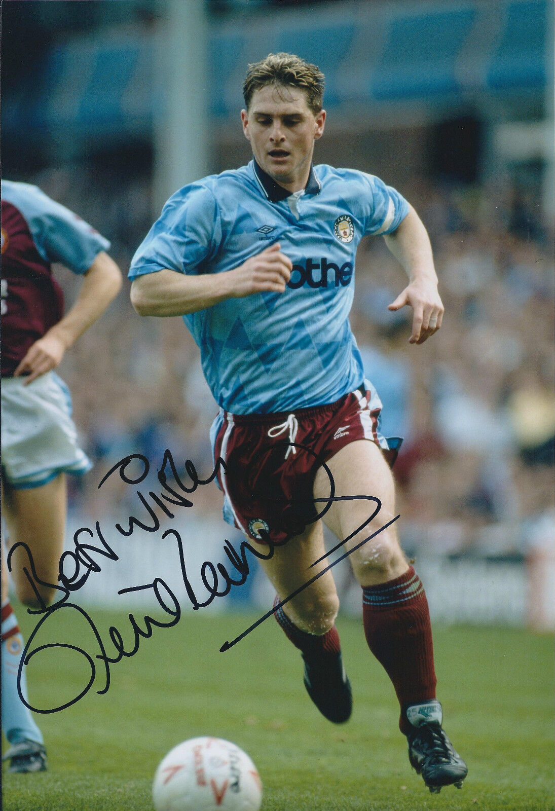 Steve REDMOND Signed Autograph 12x8 Photo Poster painting AFTAL COA Manchester City England