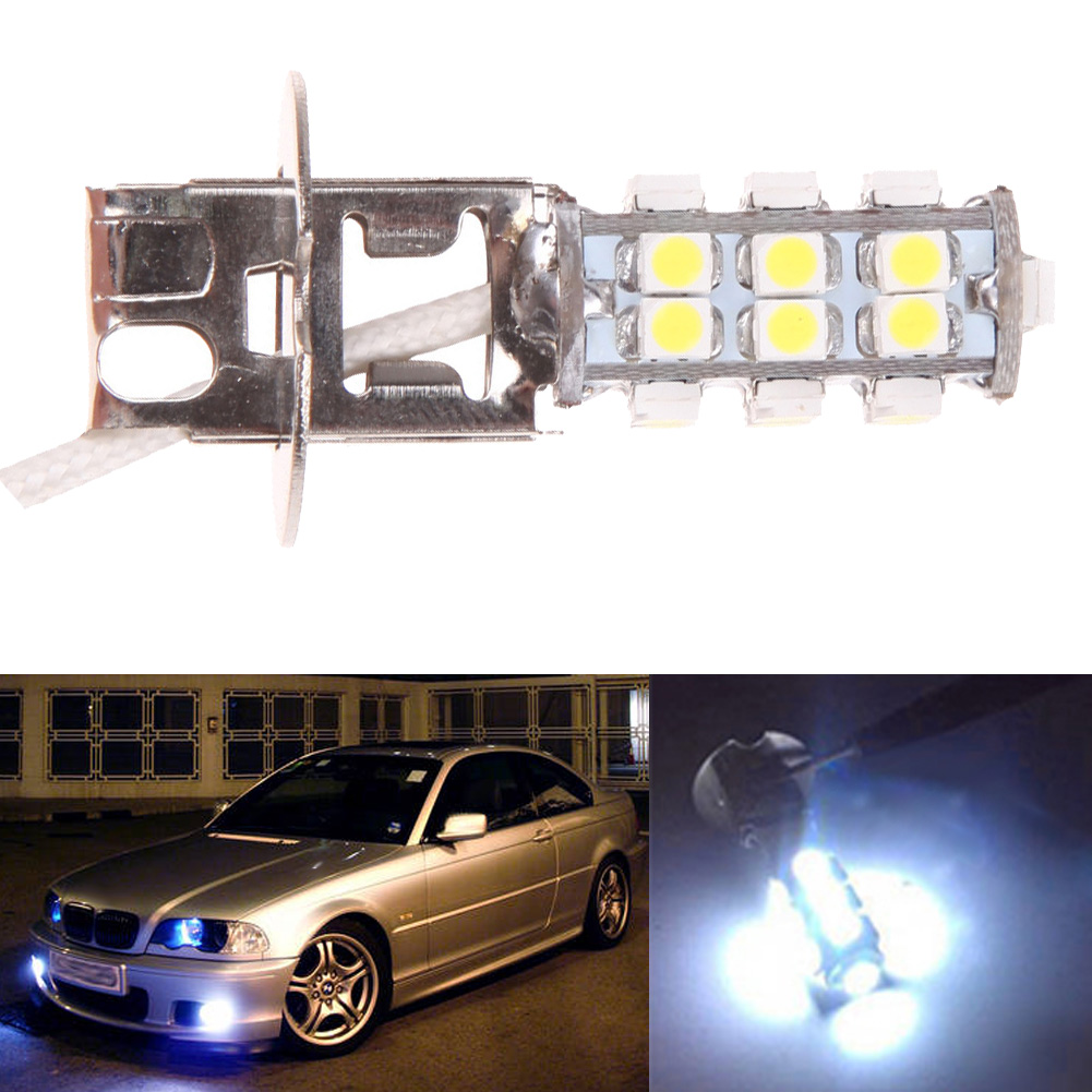 

Brand New 2Pcs 12V H3 26 3w SMD LED Cold White Car Fog Head Light Lamp Bulb, 501 Original