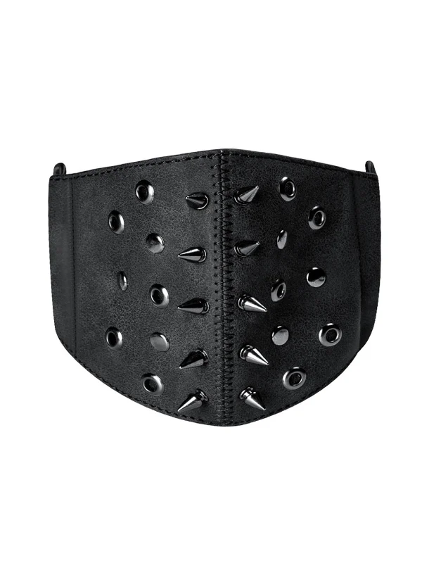 Punk Rivet Adjustable Straps Mask