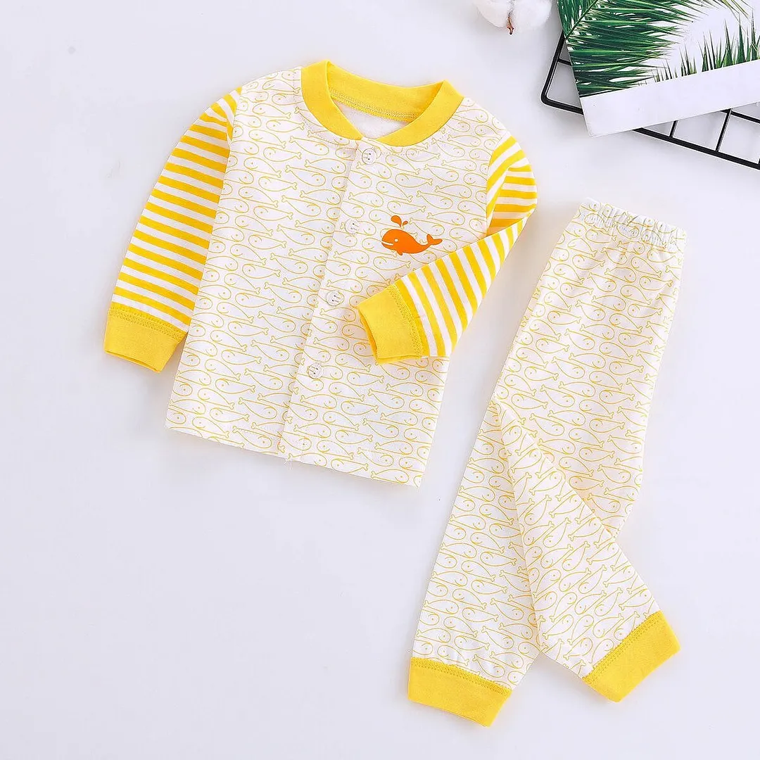0-2 Years Soft Baby Clothes Set Spring Autumn Cotton Newborn Baby Boys Girls Clothes 2PCS Baby Pajamas Unisex Kids Clothing Sets