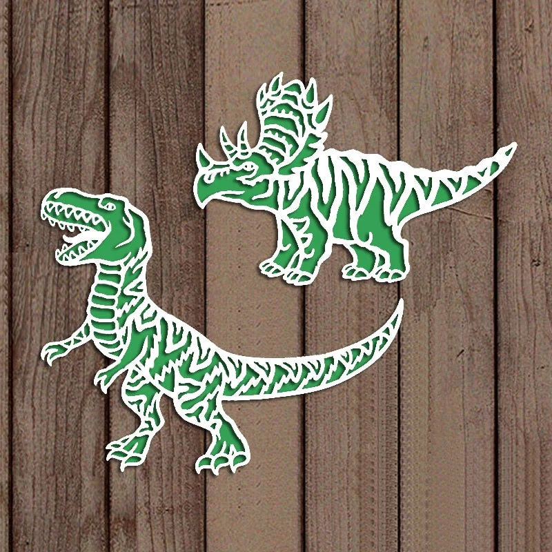 2pcs Dinosaur Metal Cutting Dies For DIY Scrapbook Cutting Die Paper Cards Embossed Decorative Craft Die Cut New