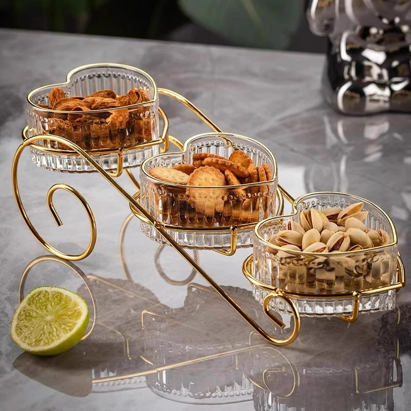 Cute Heart Shape Solid Color Glass Bowl 1 Piece