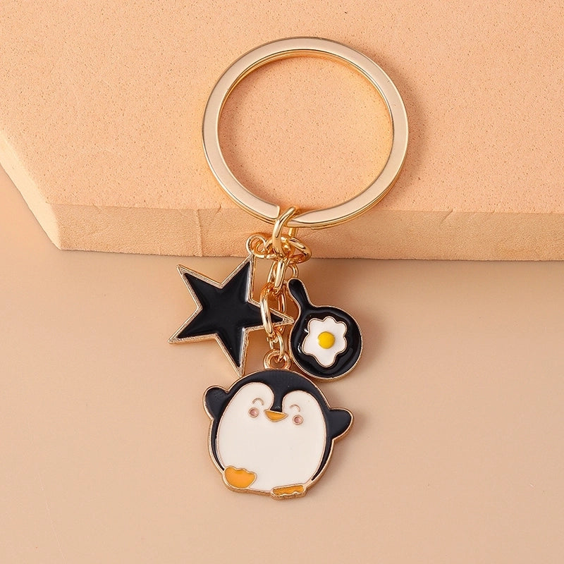 Cartoon Style Cute Commute Penguin Dog Unforgettable Alloy Keychain