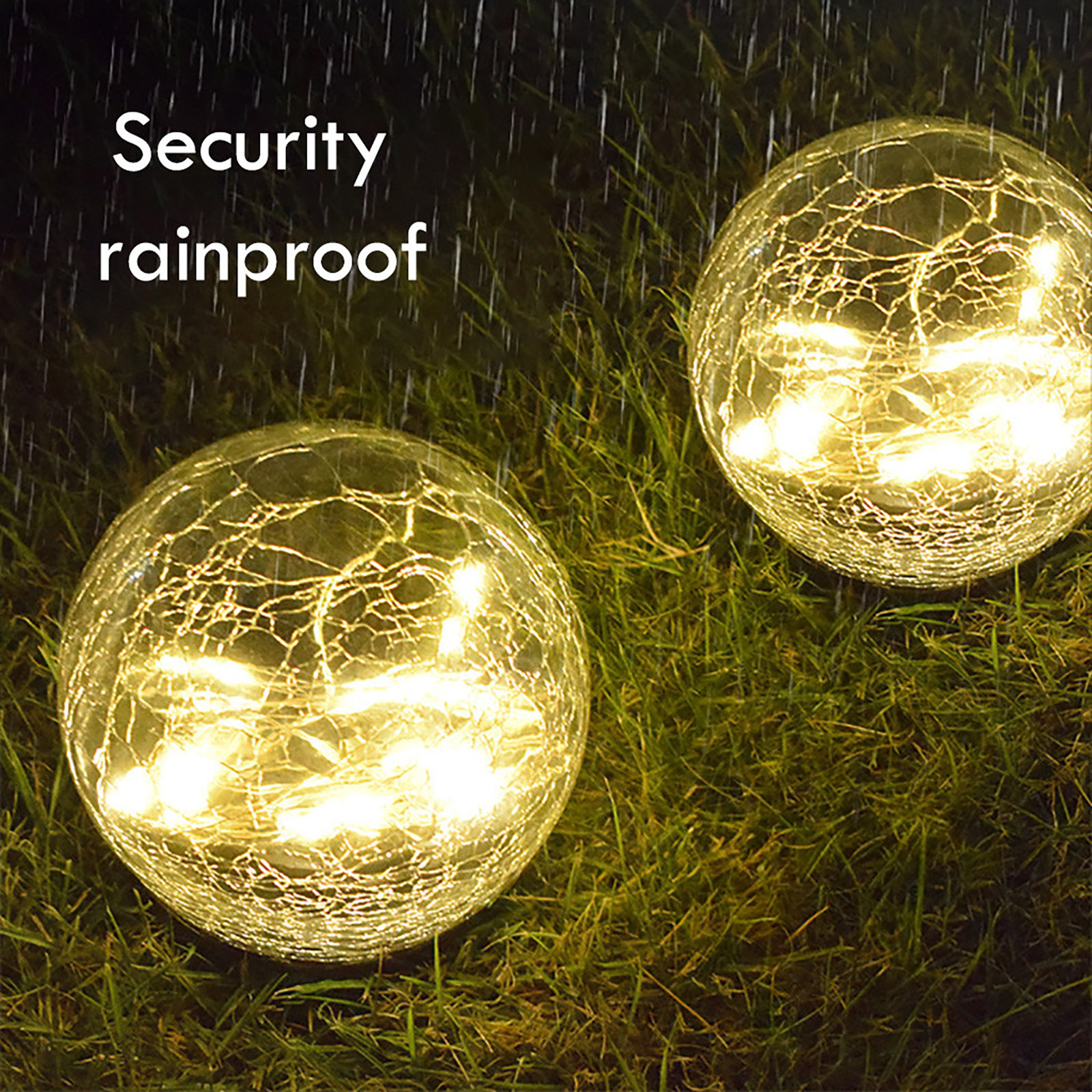

Solar Crack Glass Ball Waterproof LED-Landscape Light, 15cm, 501 Original