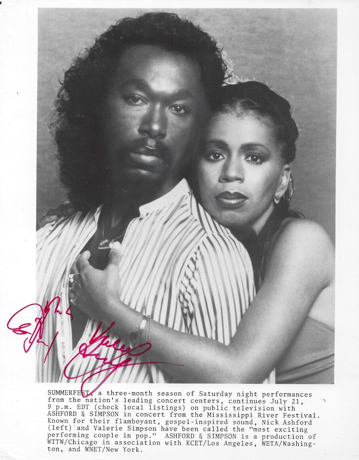 ASHFORD & SIMPSON SIGNED 8x10 Photo Poster painting 2 NICKOLAS VALERIE UACC & AFTAL AUTOGRAPH