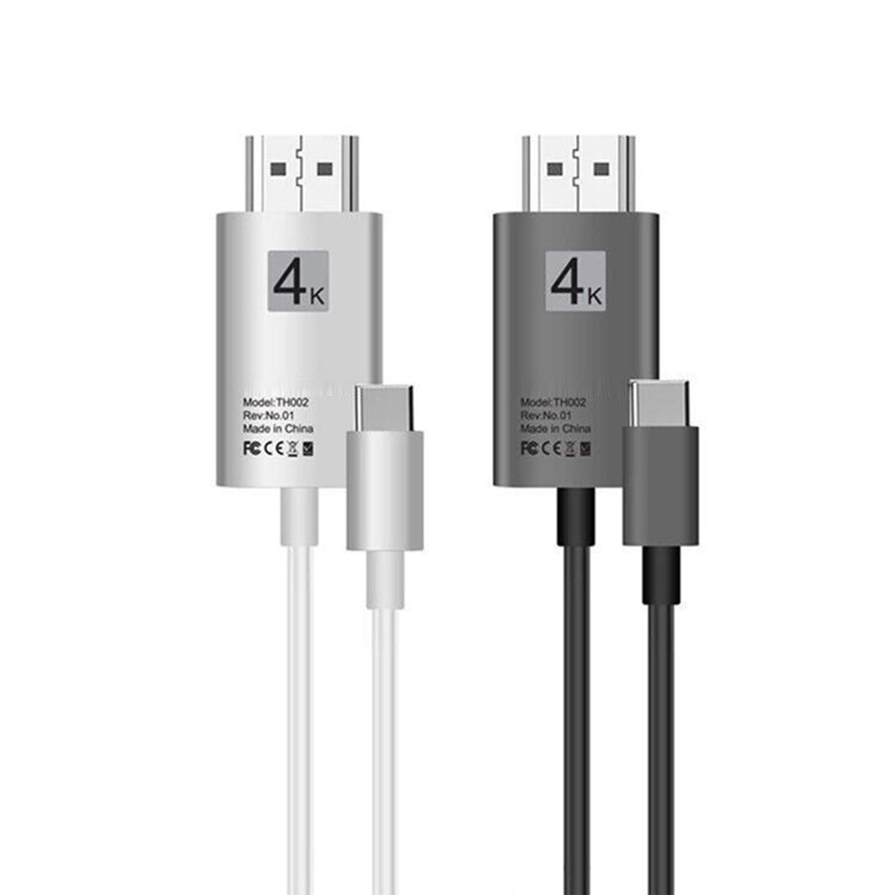 

USB 3.1 Type C to HDMI-Compatible Adapter Cable 4K Converter for MacBook, White, 501 Original