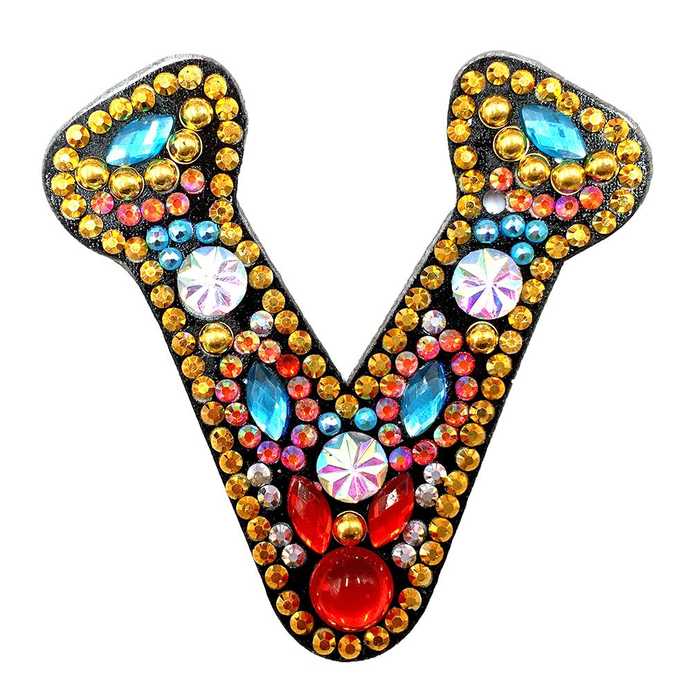 

Letter-V-DIY Creative Diamond Keychain, 501 Original