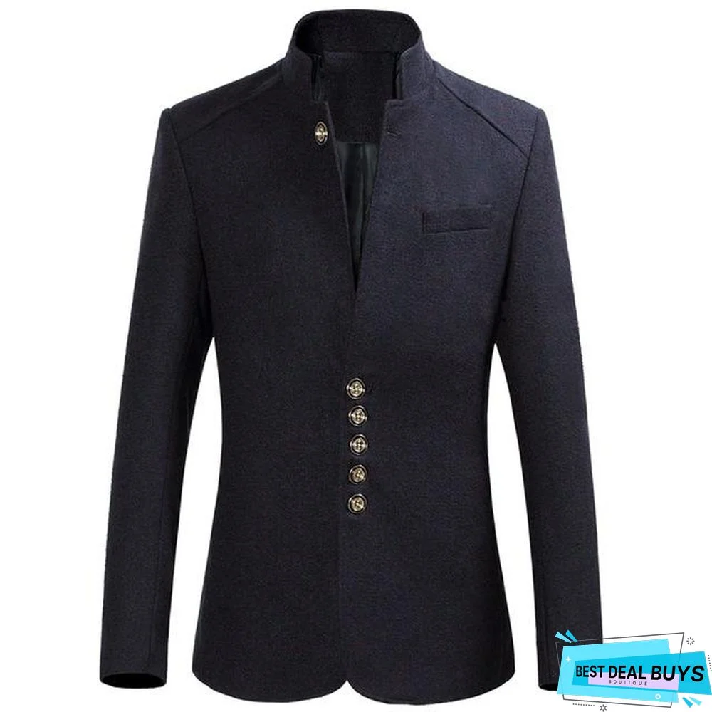 Men Autumn Chinese Style Casual Suits Large Size Male Spring Fashion Suits Coat