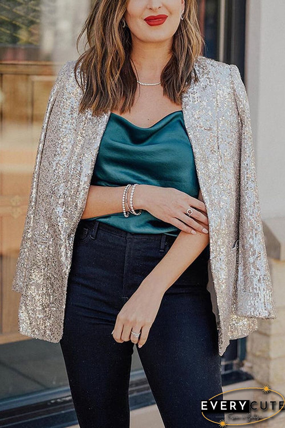 Break The Bank Sequin Blazer