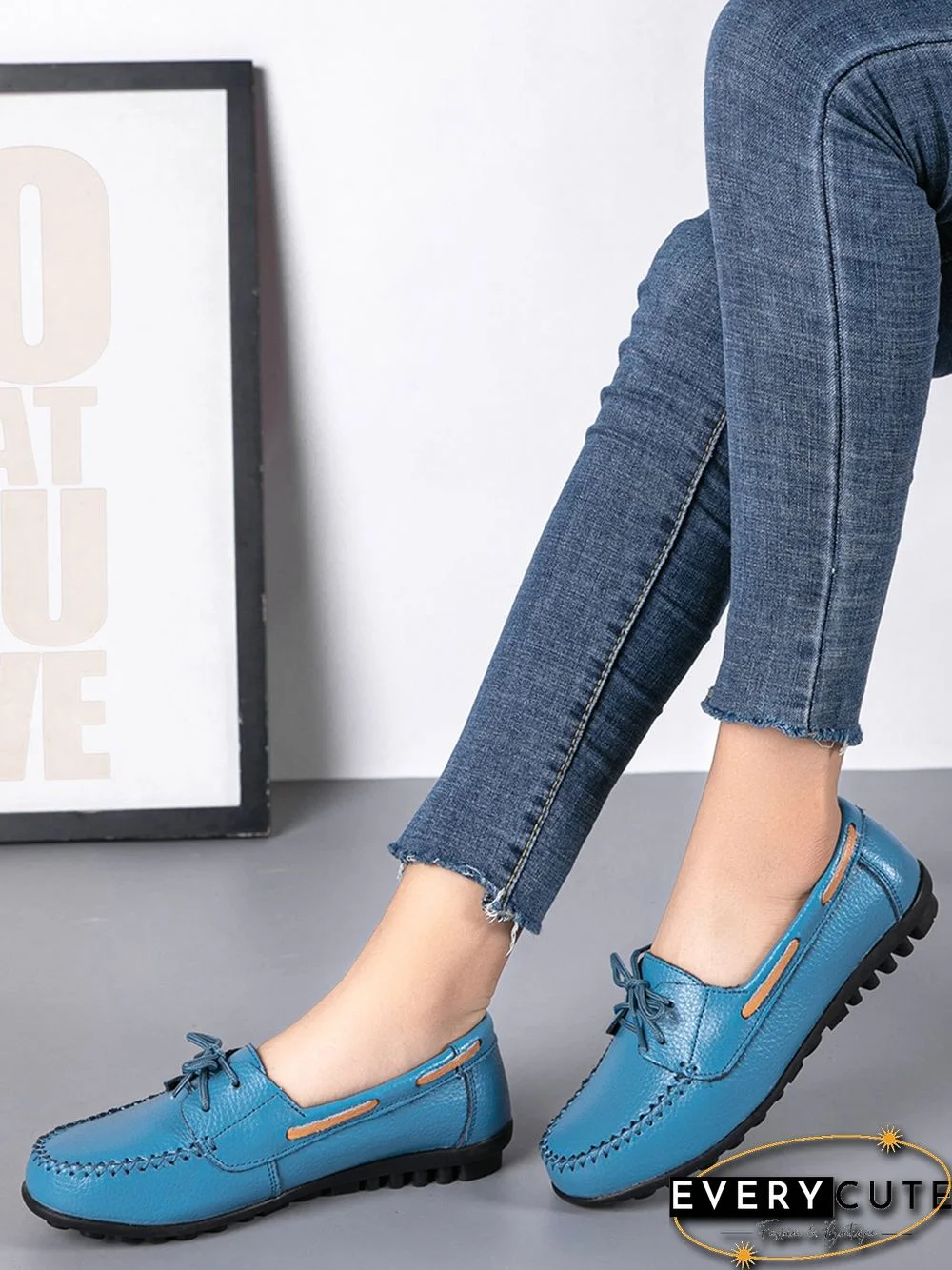 Retro Casual Simple Lace-up Flat Shoes