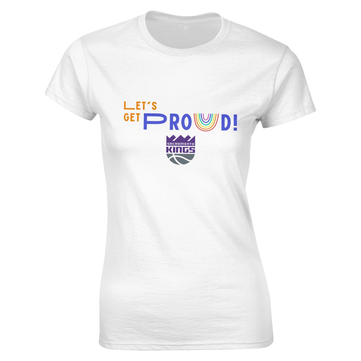 Sacramento Kings Let's Get Proud Women's Soft Cotton T-Shirt