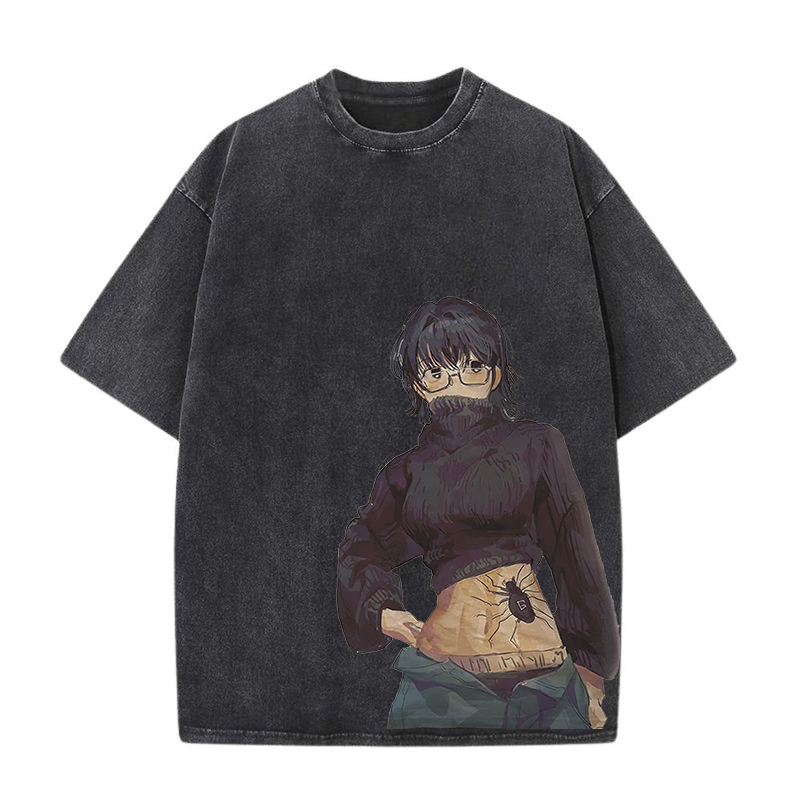 Shizuku Hunter Printed Men's Washed T-Shirt