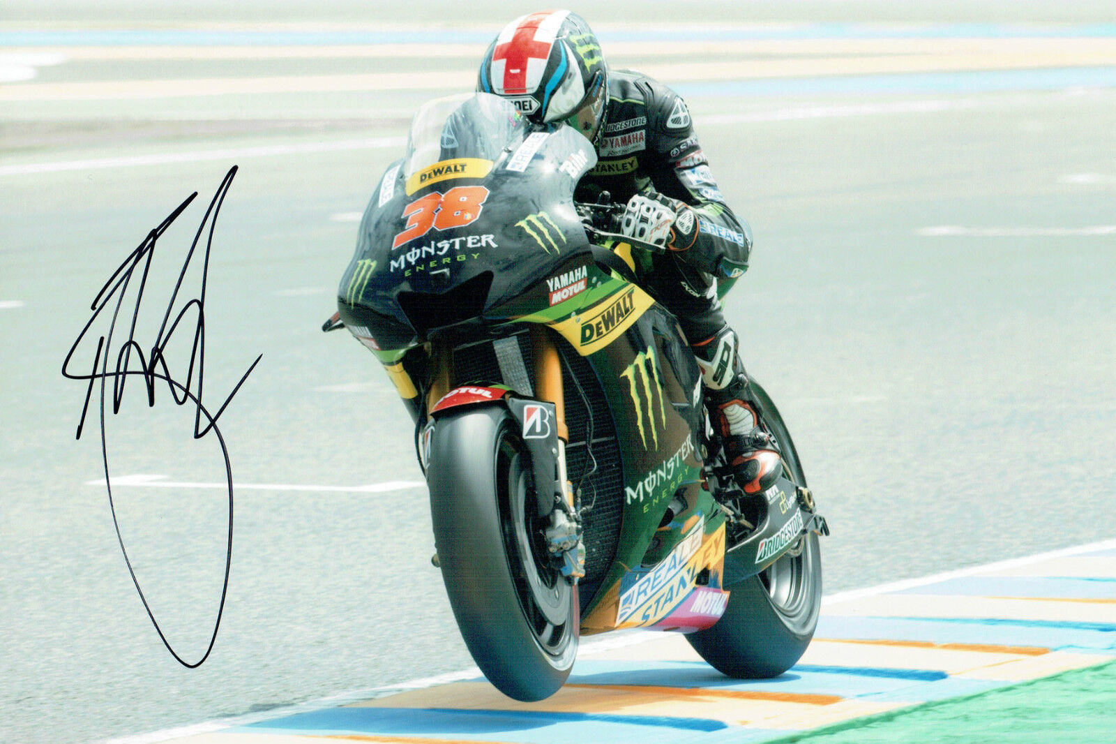 Bradley SMITH Signed 12x8 Photo Poster painting AFTAL Autograph COA Yamaha MOTOGP British Rider