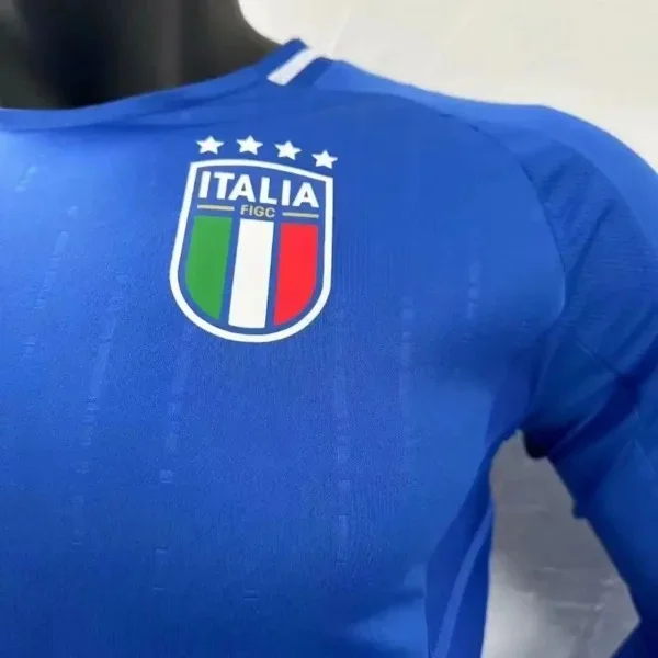 2024 Long Sleeve Player Version Italy Home Football Shirt 1:1 Thai Quality