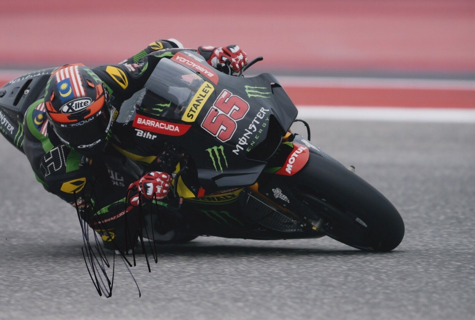 Hafizh Syahrin Hand Signed Monster Yamaha Tech 3 12x8 Photo Poster painting 2018 MotoGP 1.