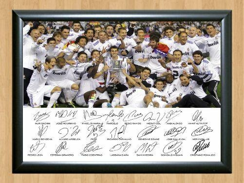 Real Madrid Spain Squad Team Ronaldo Signed Autographed Photo Poster painting Poster Print Memorabilia A3 Size 11.7x16.5