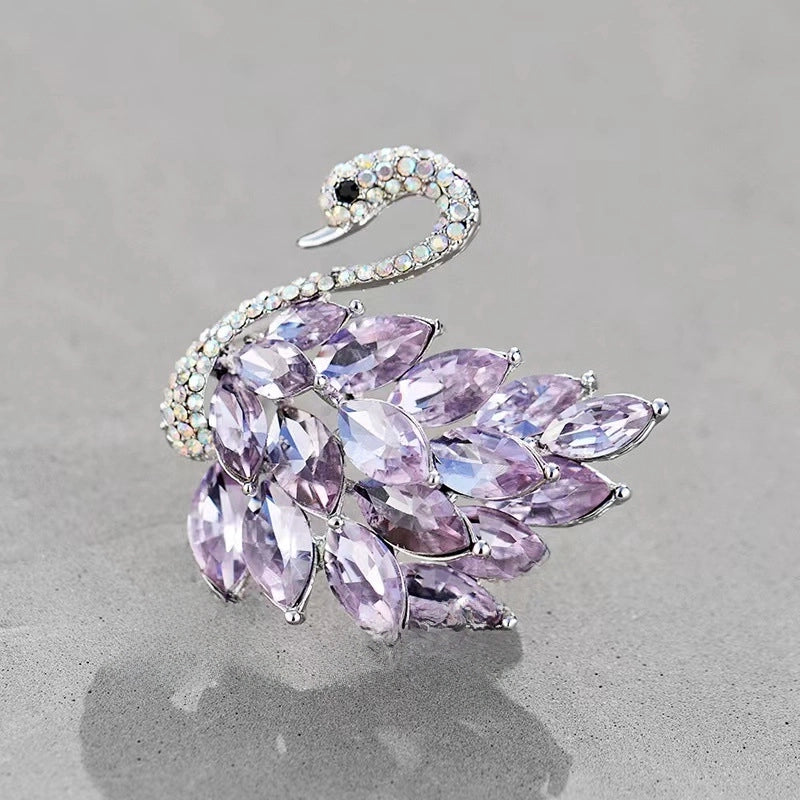 Swan Brooch High-end High-grade Sense Niche Xiaoxiang Vintage Corsage Korean Style Anti-exposure Pin Clothing Accessories4