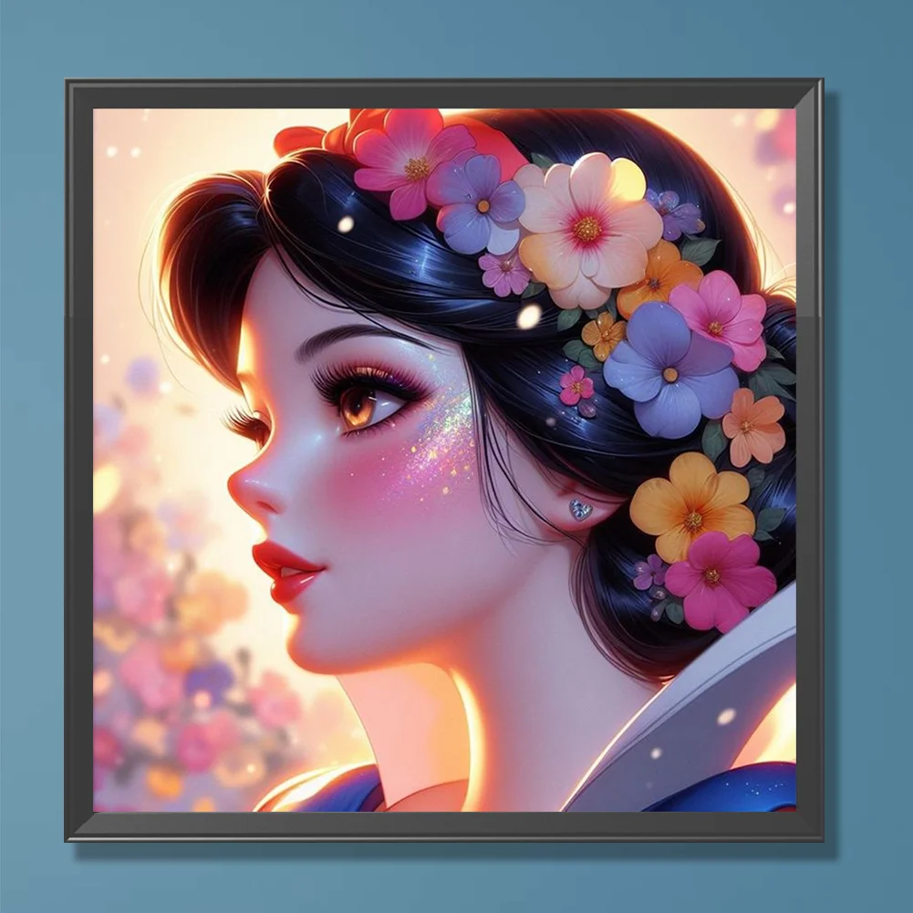 Diamond Painting - Full Round Drill - Mermaid Snow White(Canvas|30*30cm)