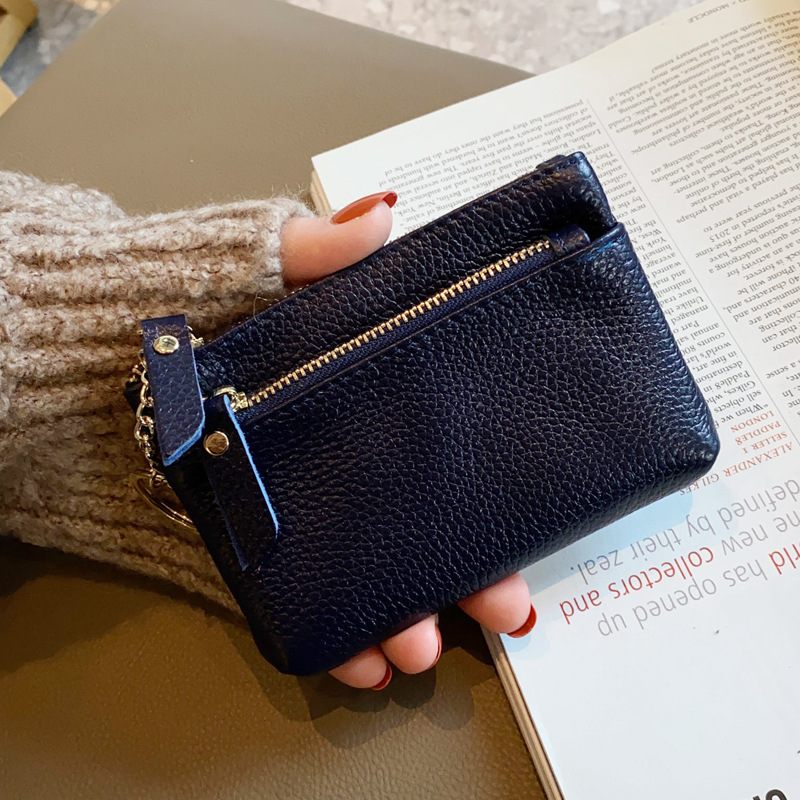 Drawato Fashion Lychee Pattern Pu Leather Coin Purse Mini Change Purses Women'S Wallets Card Holder Zipper Pouch Key Pocket Case Back to School