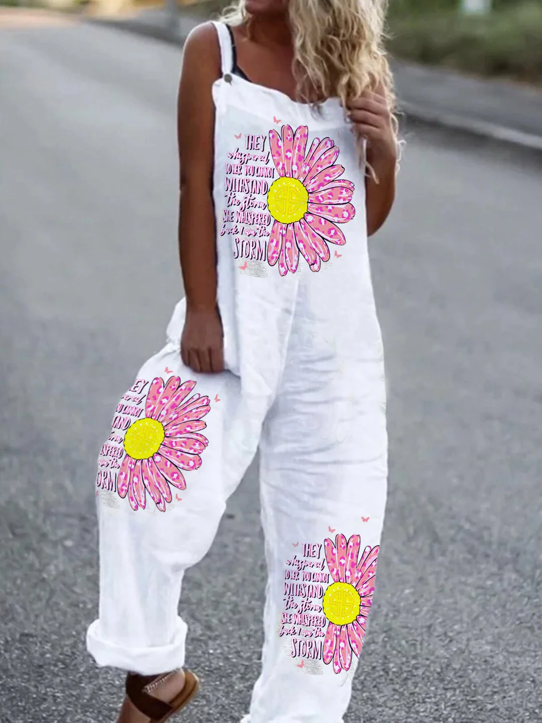 Letter Print Jumpsuit