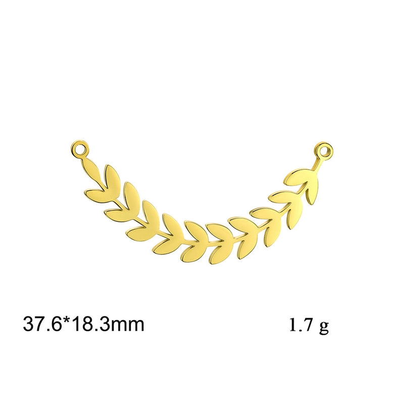 1 Piece 304 Stainless Steel Celtic Knot Maple Leaf Tree Pendant