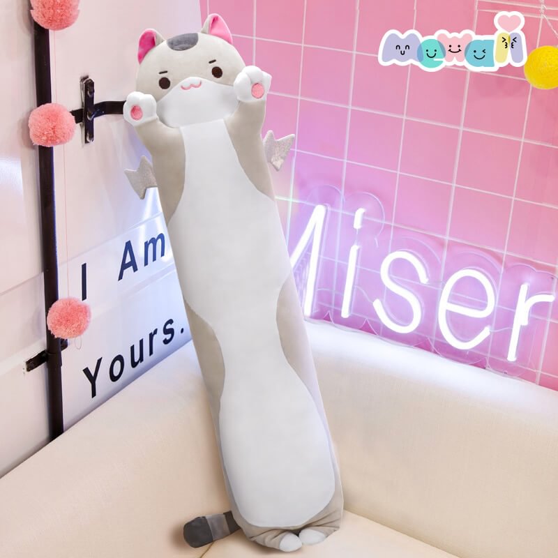 Doudou Chat Gros Gris Personnalisé Jouet En Peluche Animaux Oreiller Peluche