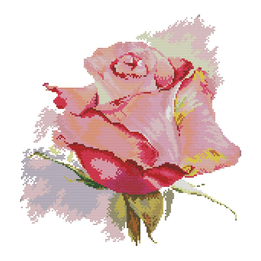 

A Rose - 14CT Stamped Cross Stitch - 34*35cm, 501 Original