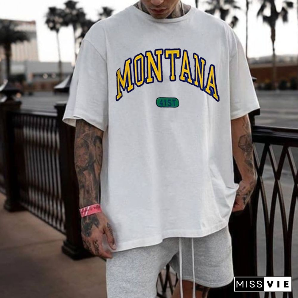 Unisex Retro Letter Oversize T-Shirt