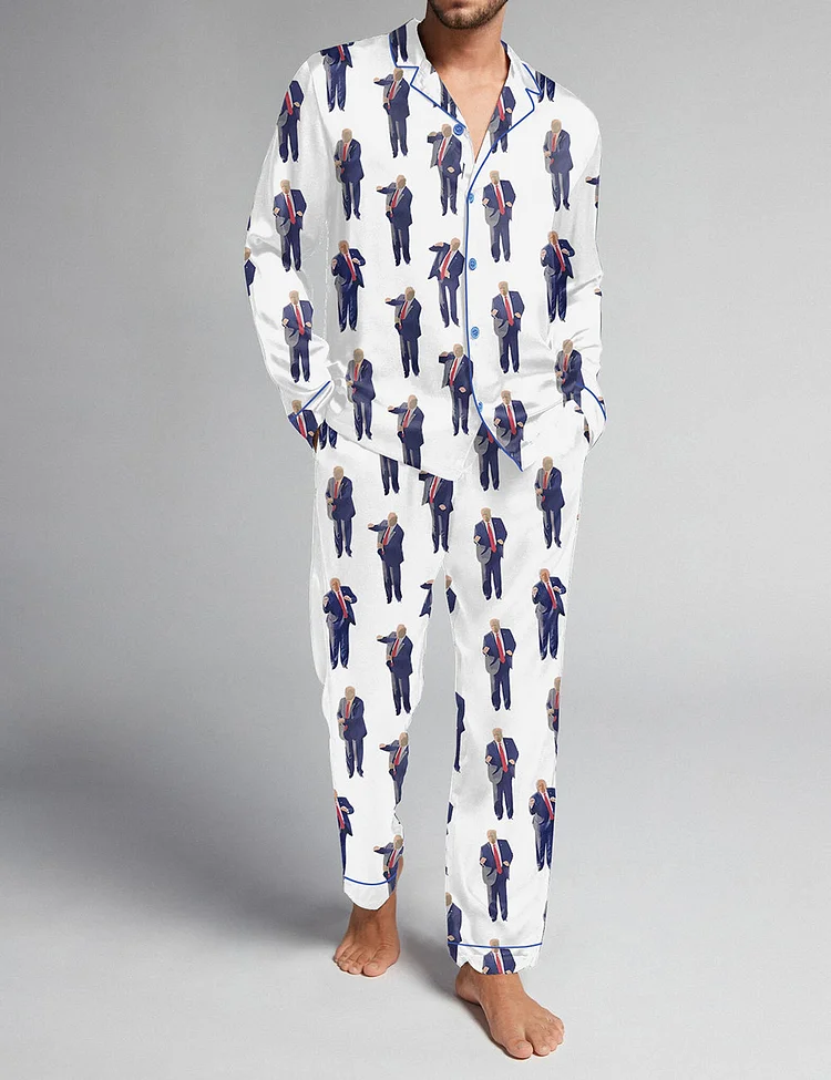 Men's America Long Sleeve Pajama Set