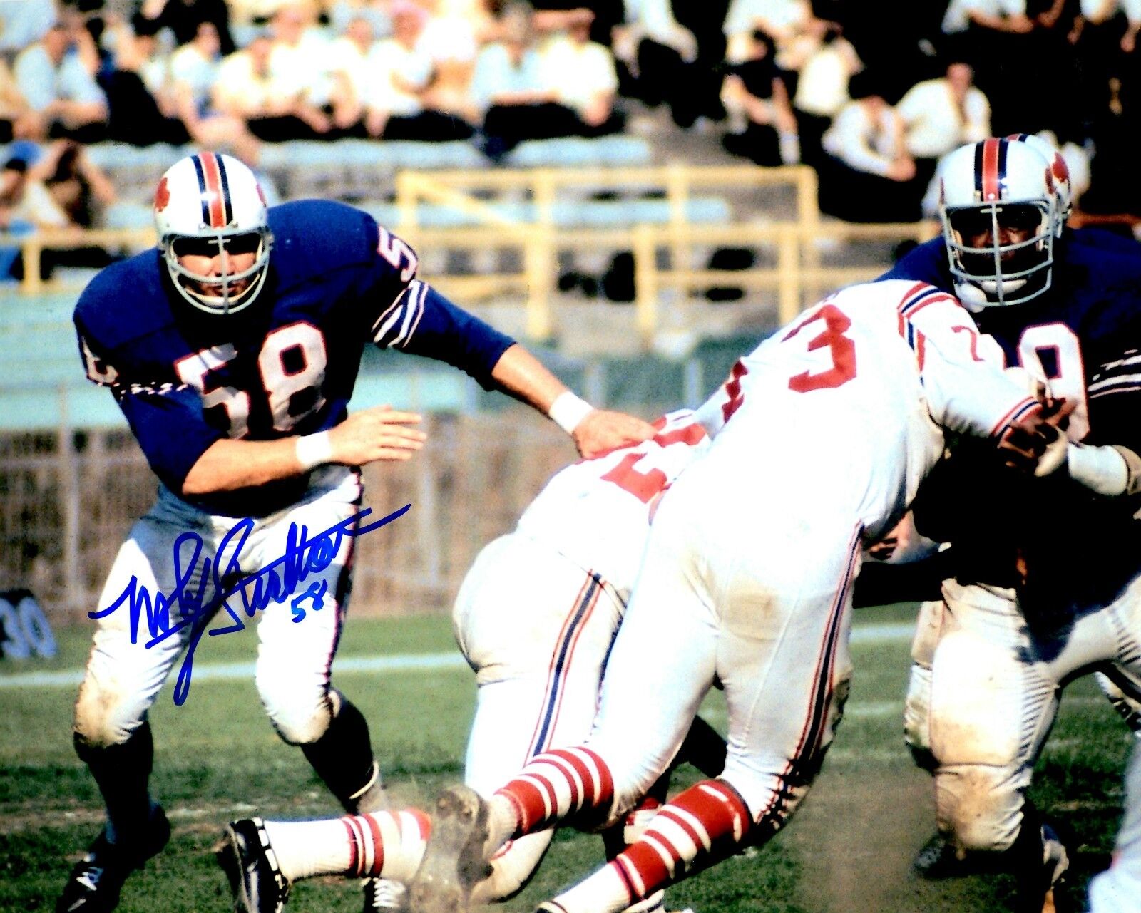 33Autographed Mike Stratton Buffalo Bills 8x10 Photo Poster painting w/COA