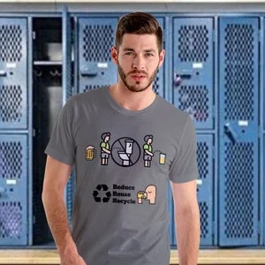 pornhint Pornhint Reduce Reuse Recycle -  Watersport Fetish/Golden Shower T Shirt/Nasty T shirt by LeatherJockWear