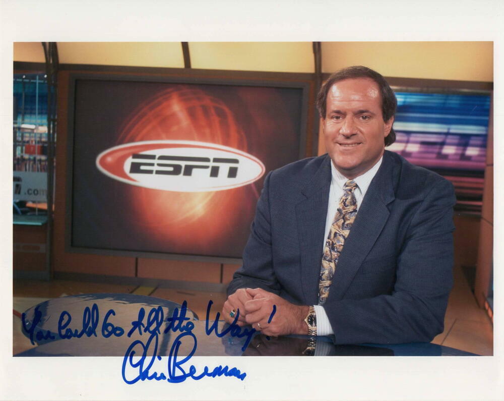 CHRIS BERMAN SIGNED AUTOGRAPH 8x10 Photo Poster painting - ESPN LEGEND W/ AWESOME INSCRIPTION!