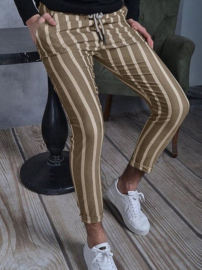 Men's Casual Stripe Pants