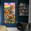 (Big Size) Parent-Child Tiger - 11CT Stamped Cross Stitch 40*70cm/15.75*27.56in
