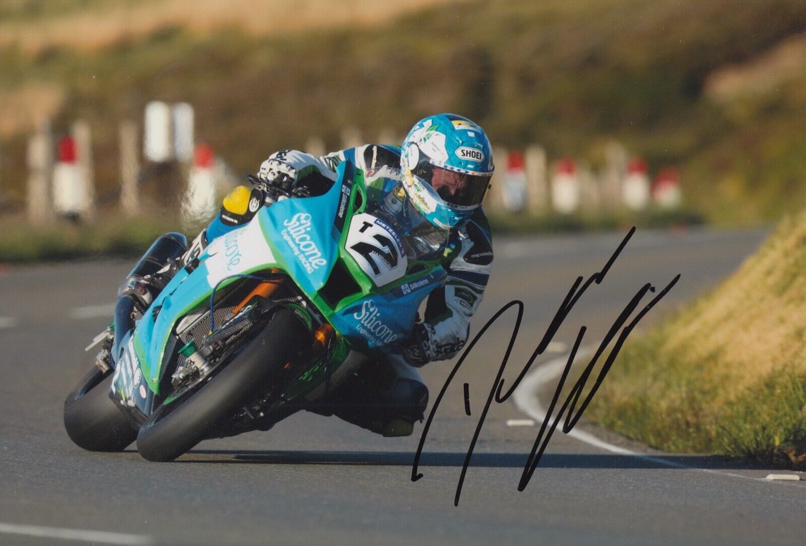 DEAN HARRISON HAND SIGNED 12X8 Photo Poster painting ISLE OF MAN TT AUTOGRAPH 17