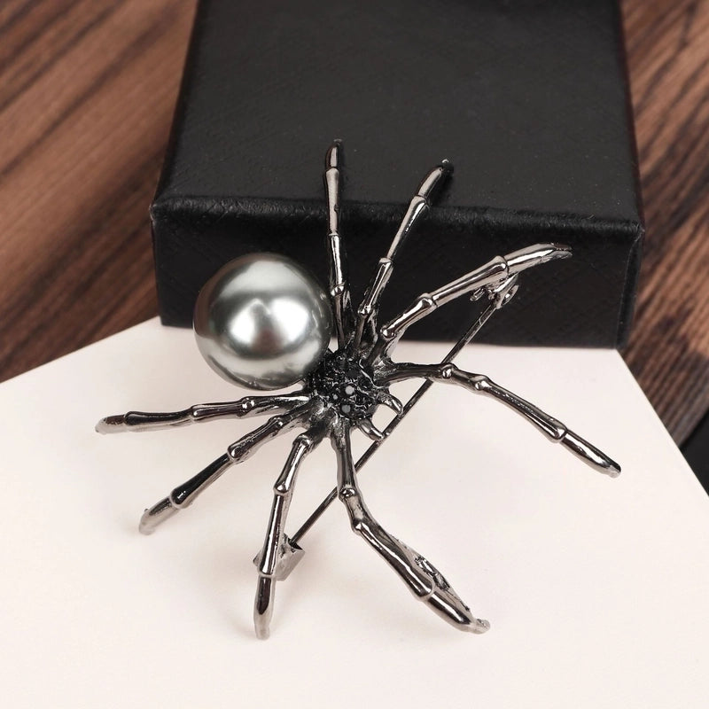 Retro Pin Spider Imitation Pearl Alloy Unisex Brooches