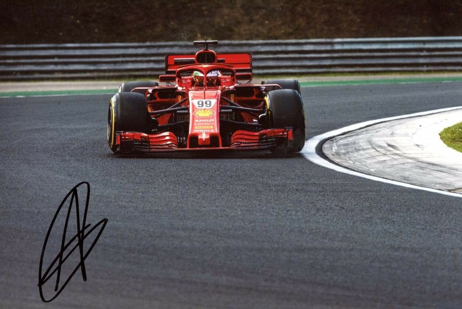 FORMULA ONE Antonio Giovinazzi FERRARI 2018 autograph, In-Person signed Photo Poster painting