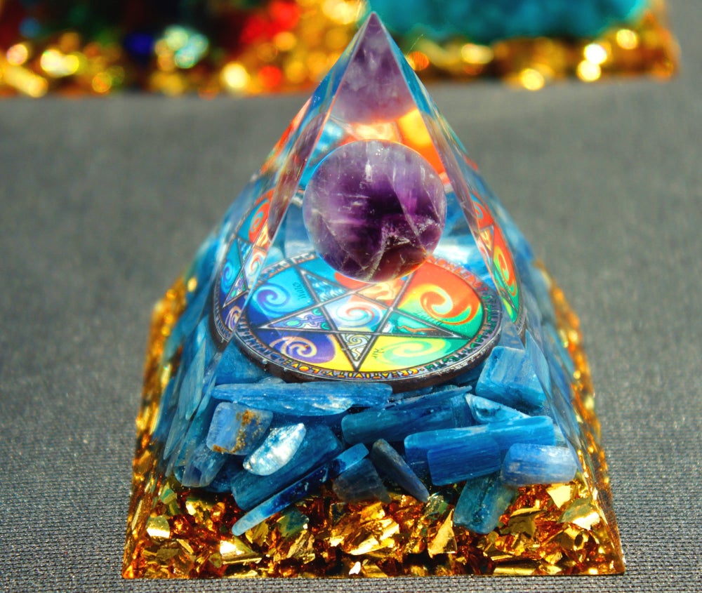 

Orgone Pyramid Chakra - Kyanite, 501 Original