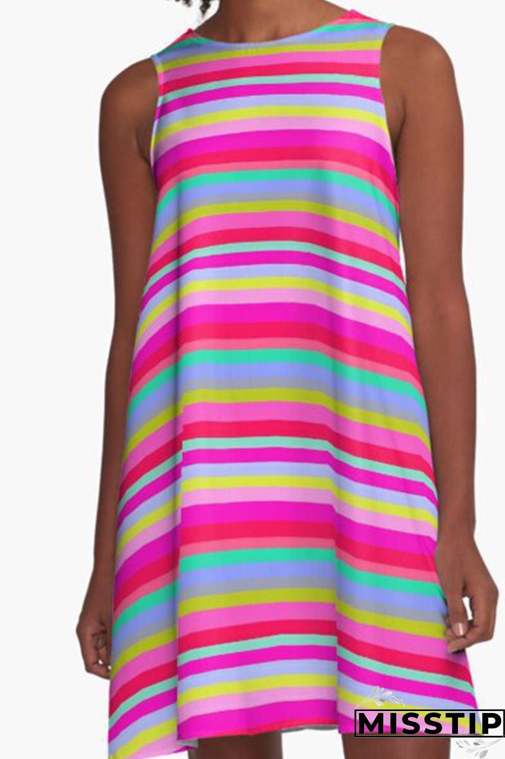 Green Casual Print Patchwork O Neck A Line Dresses