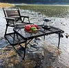 Camping Tables Outdoor Multifunctional Folding Table in Aluminum with Extensible Grid Desktop Height Adjustable Portable Picnic Table with Handle for Camp