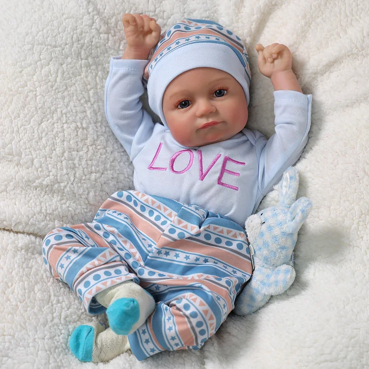 Babeside Cori 20'' Realistic Reborn Baby Doll Chubby Boy Blue Zebra