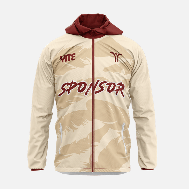 YITE |LF24-017- Brown And Red Windbreaker Jacket