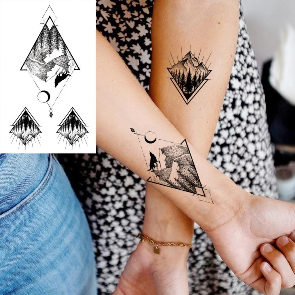 Black Whale Fashion Arm Temporary Tattoos For Women Girl Butterfly Swallow Fake Tattoo Sticker Body Art Waterproof Tatoo Sticker