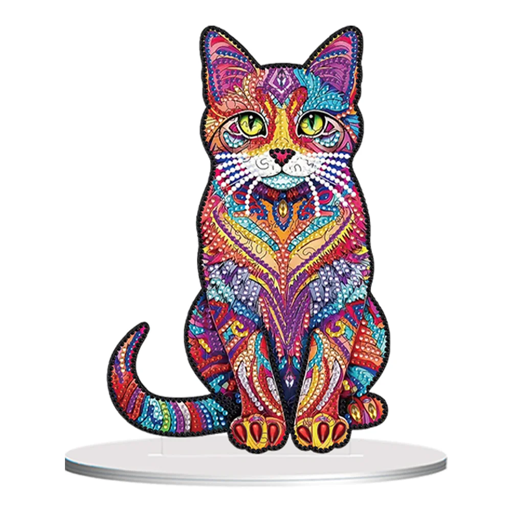 Acrylic Fox Diamond Painting Desktop Ornaments Kit for Home Office Desktop  Decor