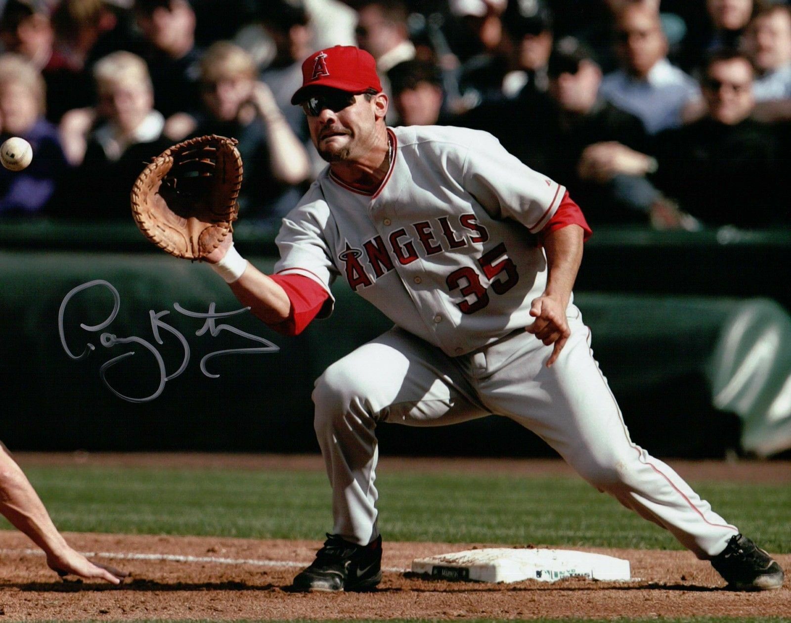 Casey Kotchman Signed 8X10 Photo Poster paintinggraph Autograph Angels At First Base Silver COA