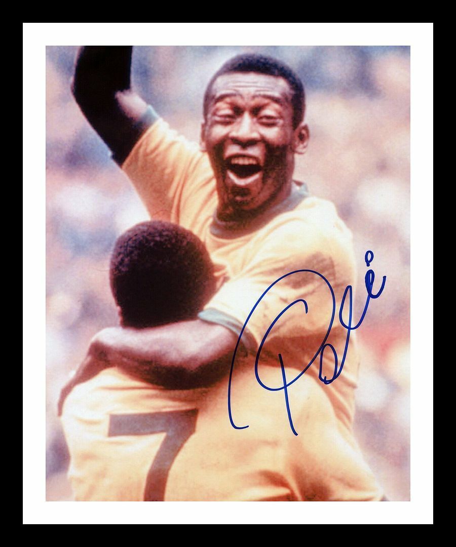 Pele - Brazil - 1970 World Cup Autographed Signed & Framed Photo Poster painting