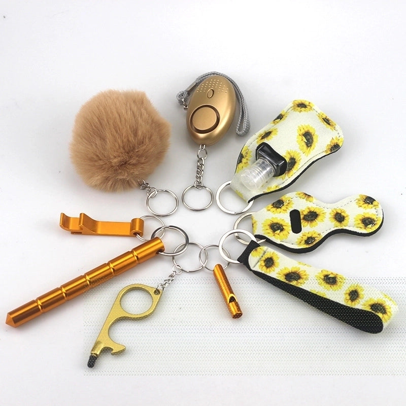 Original Design Self-defense Sunflower Self-defense Self-defense Metal Bag Pendant Self-defense Keychain