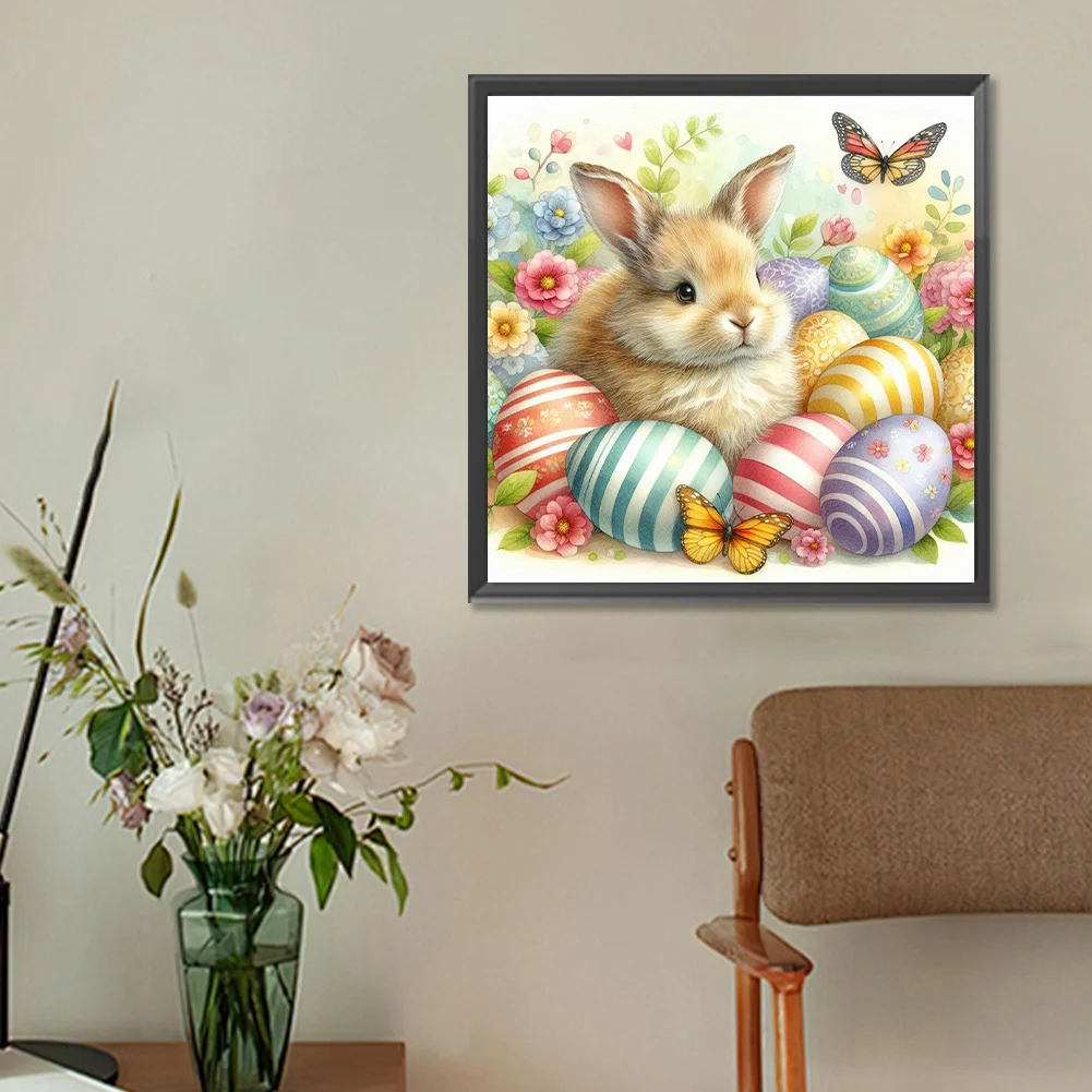 Diamond Painting - Full Round Drill - Easter Bunny(Canvas|30*30cm)